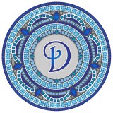Monogram Mosaic: 59 in. D  (style 3)