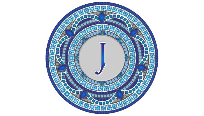 Monogram Mosaic: 59 in. J  (style 3)