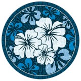 Blue Hibiscus Mosaic - 29"